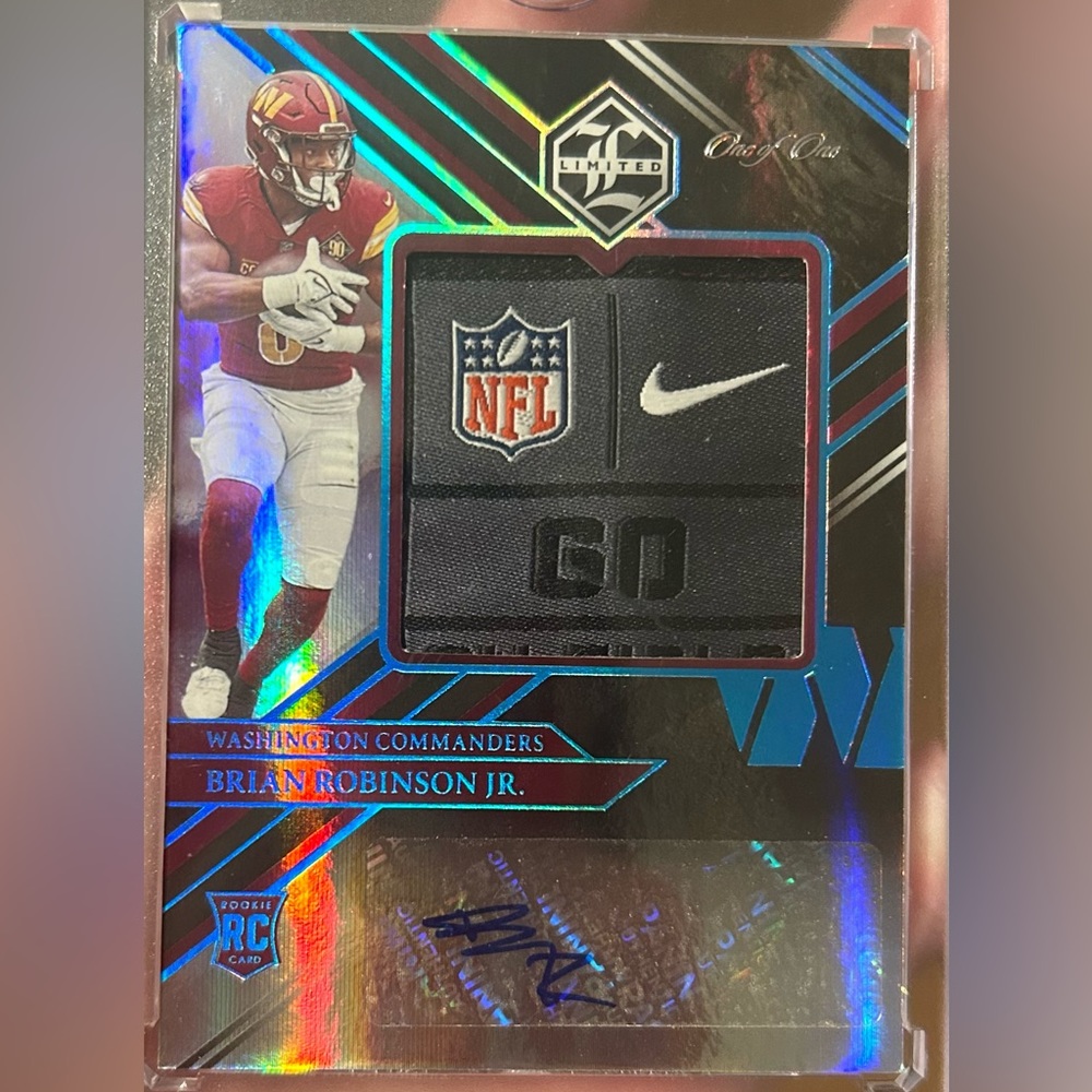 Brian Robinson Jr. 1 of 1 Autograph Football Card